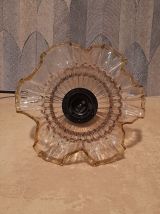 Suspension tulipe verre ambré