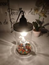Lampe de chevet enfant récup' bocal