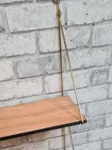 etagere vintage scandinave 1960 bois et  metal or 1960  ,70x