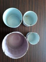  Pots à épices en métal émaillé