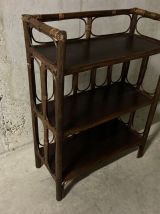 Etagère en rotin années 70
