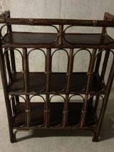 Etagère en rotin années 70