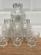 6 verres vintage sérigraphiés 