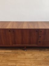 Enfilade teck moderniste André Monpoix meuble TV vintag