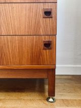 Enfilade teck moderniste André Monpoix meuble TV vintag