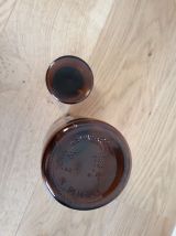  Flacon d'apothicaire bocal en verre marron ambré 