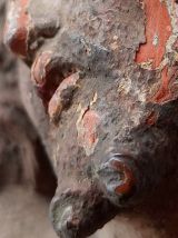 Magnifique Christ en croix, polychrome, du 17e siecle