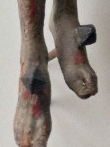 Magnifique Christ en croix, polychrome, du 17e siecle