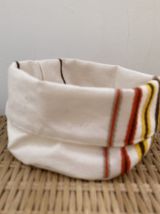 Corbeille à pain / vide-poches en tissu basque