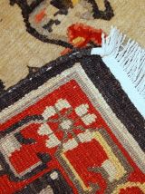 Tapis vintage Mongol fait main, 1C349