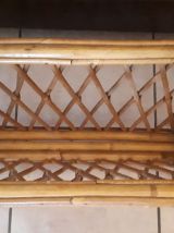Porte-revues vintage bambou osier