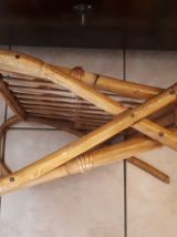 Porte-revues vintage bambou osier