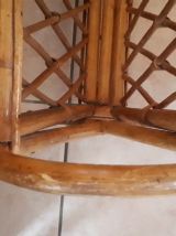 Porte-revues vintage bambou osier