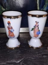 Service 12 Mazagrans porcelaine 12 costumes 