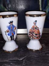 Service 12 Mazagrans porcelaine 12 costumes 