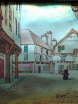 Grand plateau Art déco signé DOPE (années 50) 