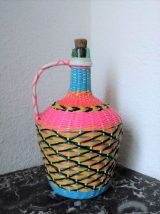 Bouteille scoubidou - Années 70 