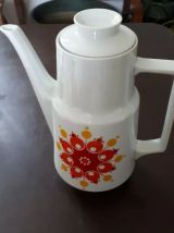 Service à Café Vintage porcelaine motif orange rouge Bavaria