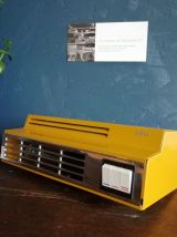 Lampe vintage industrielle métal chauffage "Jaune Frisquet"