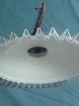suspension blanche  opaline , vintage