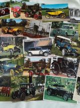 LOT de cartes postales de voitures anciennes 