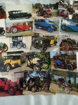 LOT de cartes postales de voitures anciennes 