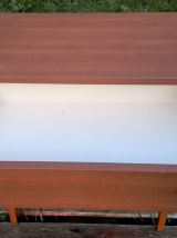 table de chevet en placage de teck