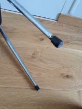 Tabouret métal chromé et skaï