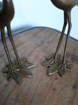 Hérons ou oiseaux échassiers en laiton