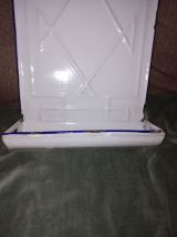 Porte-louches cuisine vintage tôle émaillée