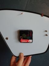 Horloge formica vintage pendule silencieuse asymétrique Bleu