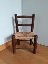 Chaise paillée enfant