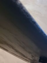 table basse tripode pied epingle forme libre   138x40xh45 bo