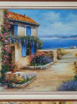 Jolie tableau de provençal reproduction en Marouflage