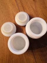2 Pots d'apothicaire en opaline vintages