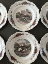 Assiettes plates Sarreguemines Obernai