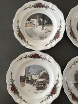 Assiettes plates Sarreguemines Obernai