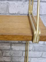 tres grande etagere metal et plaquage chene  claire , solide