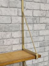 tres grande etagere metal et plaquage chene  claire , solide