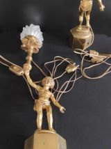 lampes angelots avec tulipes flamme