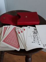  Étui jeu de cartes pochette en cuir avec cartes à jouer