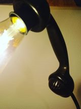 Lampe téléphone vintage Thomson Houston de 1936 noir