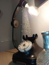 Lampe téléphone vintage ou Rétro CGCT en bakélite noire 1953
