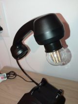 Lampe téléphone vintage années 70 noir mat