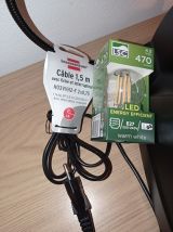 Lampe téléphone vintage années 70 noir mat