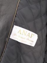 Blouson cuir ANAF M fourrure véritable renard élevage veau v