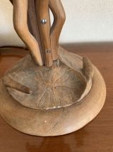 Lampe en bois indienne