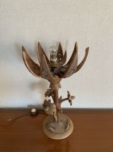 Lampe en bois indienne