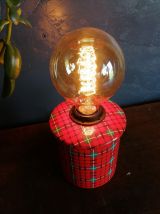 Lampe vintage lampe chevet bureau métal ronde "L'écossaise"