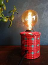 Lampe vintage lampe chevet bureau métal ronde "L'écossaise"